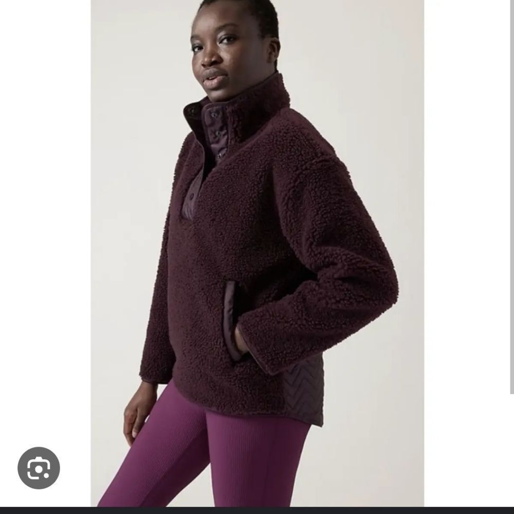 Athleta Purple Fleece Sweatshirt
